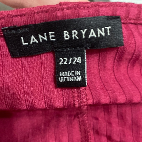 Lane Bryant Cap-Sleeve Twist-Neck Bodycon Wine Dress Size 22/24 - Picture 10 of 14